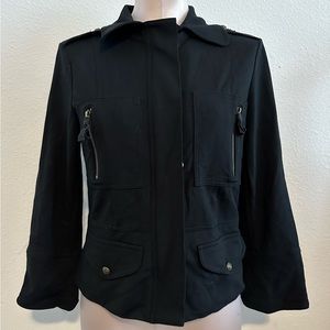 Juicy Couture Size M Black Full Zip & Snap Black Jacket